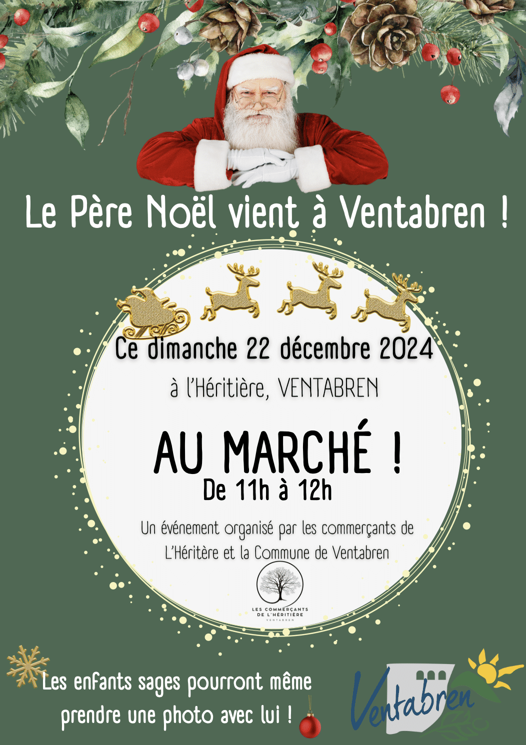 Le Père Noël sur le marché dominical !