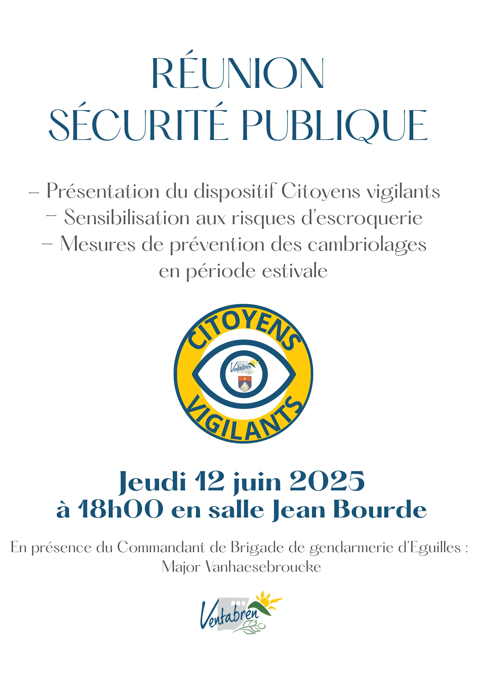 Réunion sécurité publique