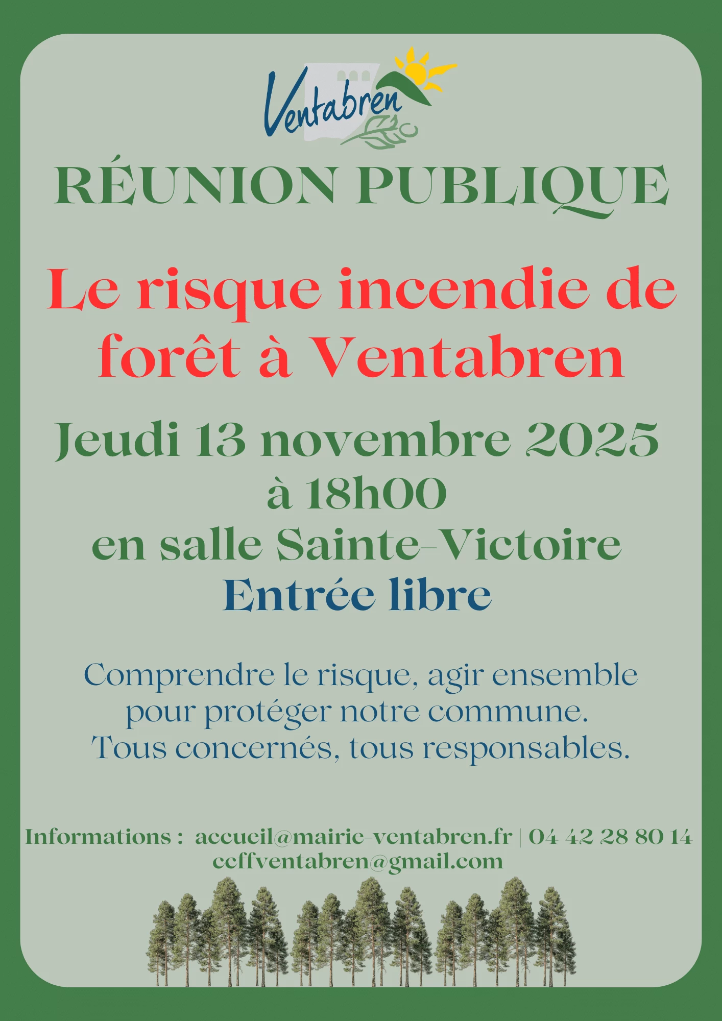 RÉUNION PUBLIQUE – RISQUE INCENDIE DE FORÊT À VENTABREN