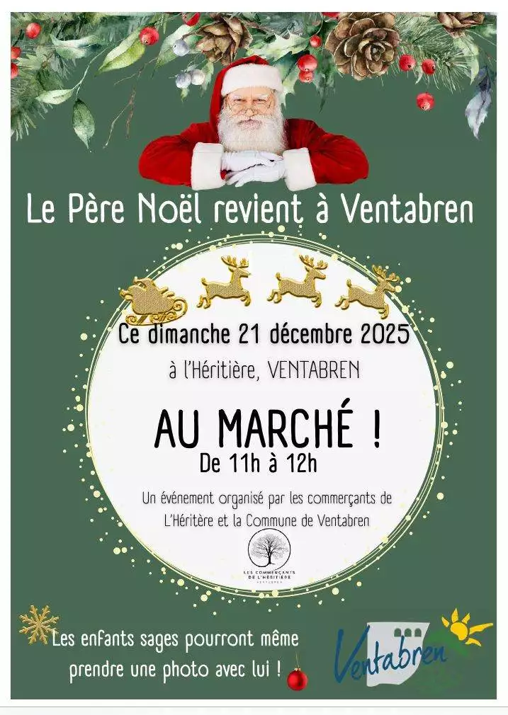 LE PÈRE NOËL SUR LE MARCHÉ DOMINICAL !