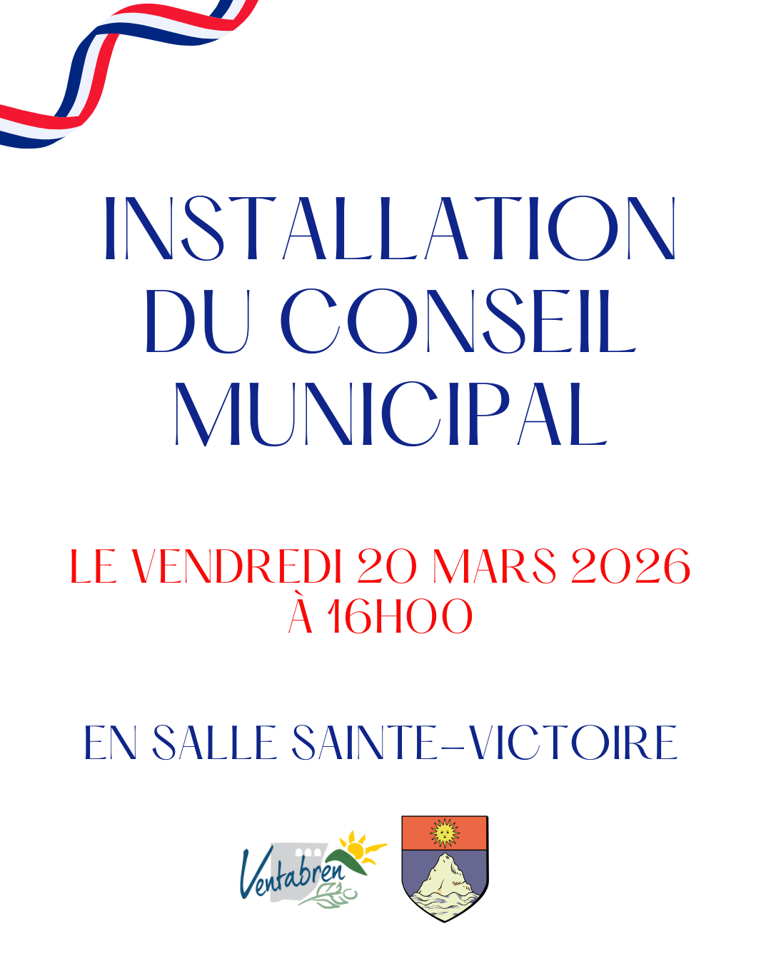 CÉRÉMONIE D’INSTALLATION DU CONSEIL MUNICIPAL