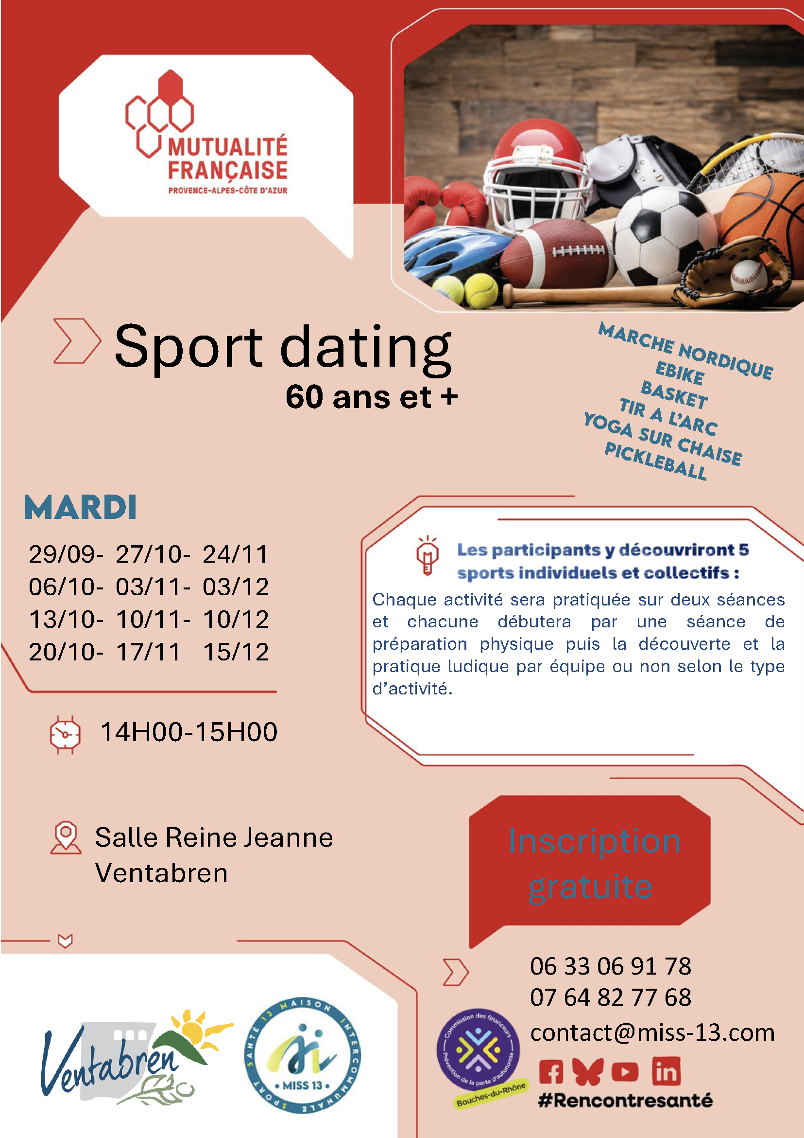 SPORT DATING – E-BIKE/ MARCHE NORDIQUE